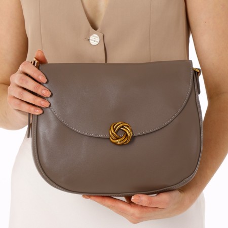 Women's bag on the Textura valve, medium size, color gray-1
