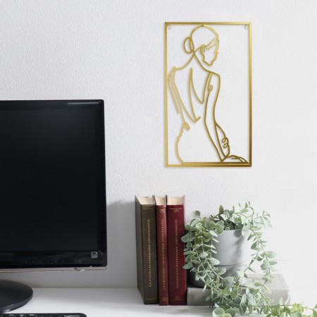 Panel interior metal "Girl" gold 1x30x50 cm