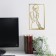 Panel interior metal "Girl" gold 1x30x50 cm