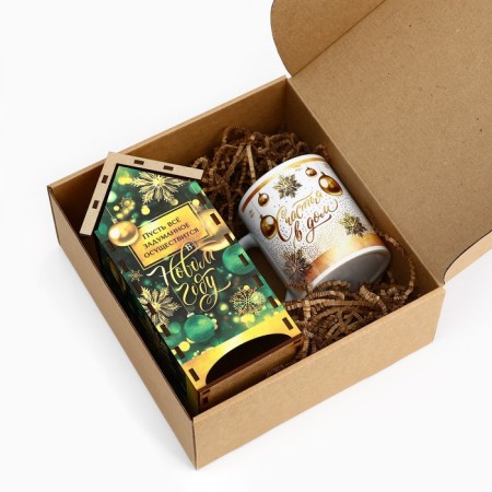Gift set: a tea house and a mug "Enjoy and think about a miracle"-9