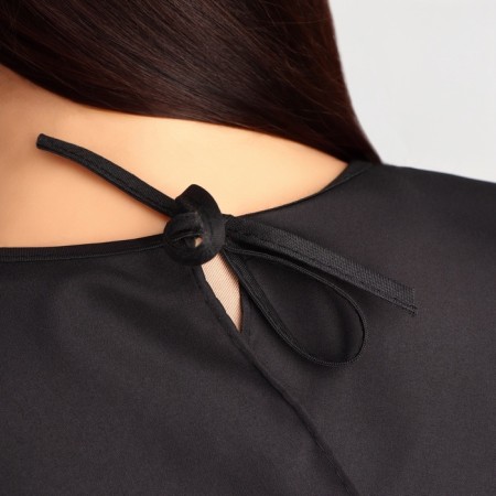 Pelerina hairdresser, on ties, black color-4