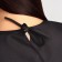 Pelerina hairdresser, on ties, black color