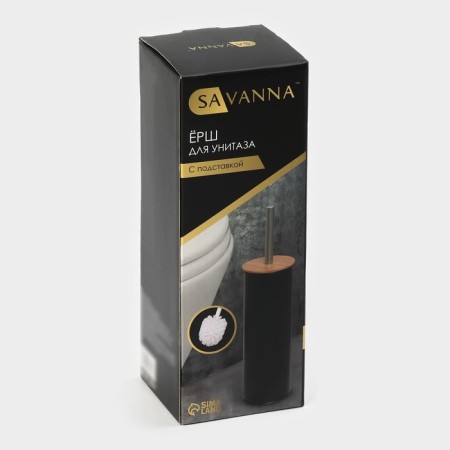 Bamboo toilet brush savanna bamboo, 9.5 × 38 cm, black color-5