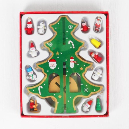 Souvenir New Year's "Christmas tree on a stand" with a gold contour-1