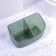 Organizer for storage "Green", 3 sections, 18.5 × 9.5 × 10 cm, translucent/green color