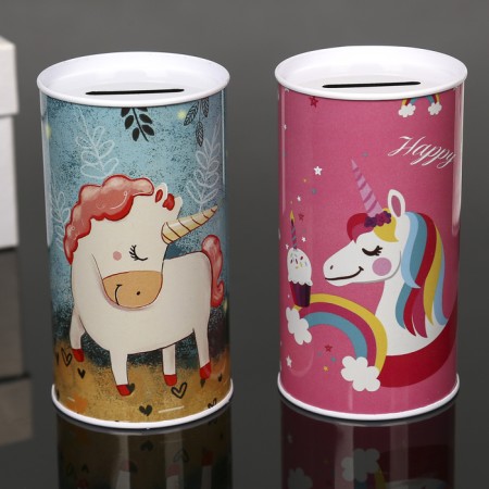 Копилка металл "Единорог" МИКС 12х6,5х6,5 см-6