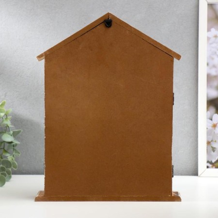 Klyuchnitsa tree 6 hooks "House with heart shutters" 29.5x22.5x6 cm-8