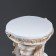 Figure - stand "Elephant sitting" white gold, 34x26x44cm