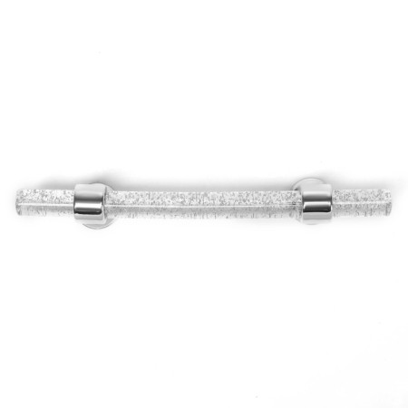 Cappio pk106 bracket handle, m/o 96 mm, d = 12 mm, plastic, transparent/chrome color-3