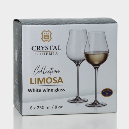 A set of glass glasses for white wine Limosa, 250 ml, 6 pcs-7
