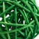 A set of 2 wicker balls from a vine with a bell, 5 cm, white/green