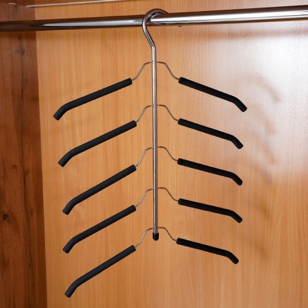 Shoulders - hangers for clothes multi -level share, 40 × 50 cm, black color-4