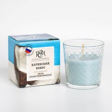 Aromatic candle in a glass 