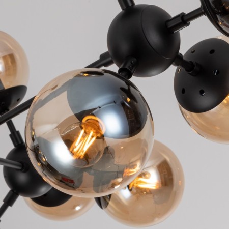 Bolla chandelier, 12x60W E14, black-2