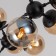 Bolla chandelier, 12x60W E14, black