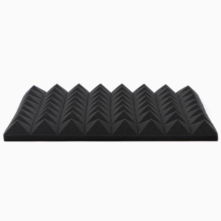 Noise -absorbing panel, set of 10 pcs - acoustic foam is self -adhesive, 50 x 5 cm, black-4