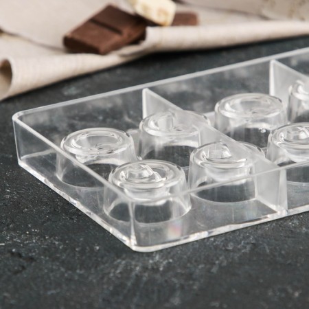 Form for chocolate and confesses "conferes", 10 cells, 20 × 12 × 2.5 cm, cell 3 × 1.5 cm-2