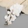 Artificial flowers "velvety phalaenopsis" 10x90 cm, white