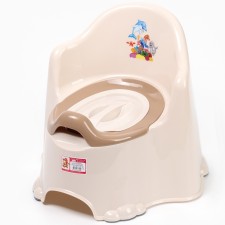 Children's anti -slip “comfort” pot with a lid, a removable bowl, cream color