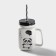Ceramic mug with a metal lid and panda tube, 420 ml, MIX drawing