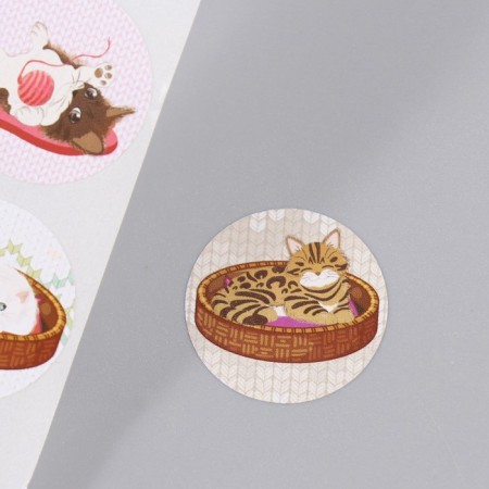 Stick Paper "kittens" d = 2.5 cm 252 pcs in roll-2