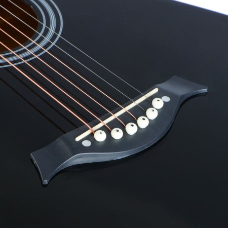 Acoustic guitar Fante FT-D38-BK, with a neckline, black-3