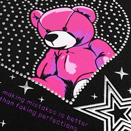 Penal 1 section, 140 x 200 x 40 mm, 2 folding strips, textile, PCT 09-22-19 "Bright Bear" (drawing with 3D varnish effect) 72203-6