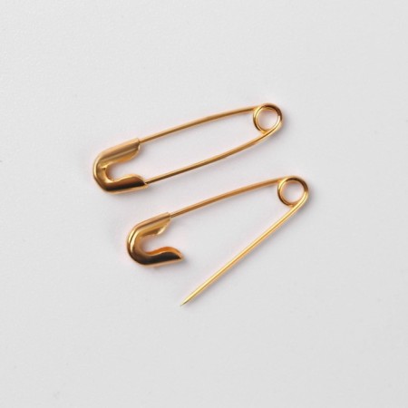 English pins, 19 mm, 80 pcs, gold color-2
