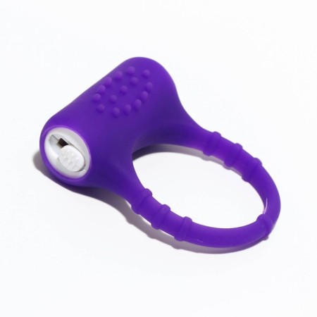 The erective ring of the oka-hoods, with vibration and clitoral stimulation, silicone, d = 3.2 cm, purple 7-1