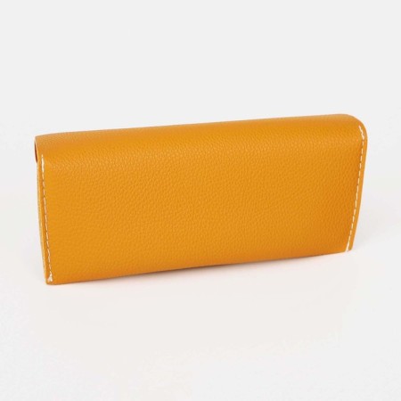 Case for glasses on the button, yellow color-1