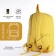 School backpack of textiles on lightning, Fulldorn, 3 pockets, yellow color