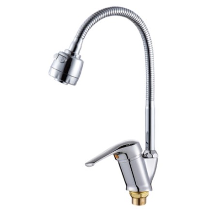 RMS SL50-016F kitchen mixer, single-leaf, high flexible spout, chrome