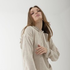 Knitted suit SL, with a hood, 46-48, beige