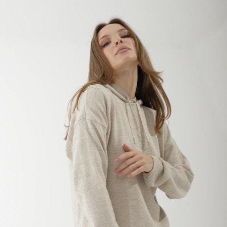 Knitted suit SL, with a hood, 46-48, beige
