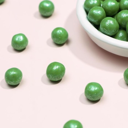 Sprinking confectionery "pearls", green, 12 - 13 mm, 50 g-2