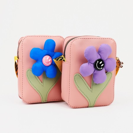 Baby Bag with lightning, long belt, pink color-3