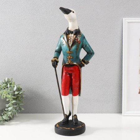 Souvenir Polystone "Goose in Komzole, with a cane" 16x14.5x49.5 cm