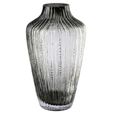 Decorative vase made of smoky glass, 170 × 170 × 310 mm, color gray color
