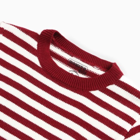 Knitted children's kit (jumper, trousers), burgundy color, height 86-1