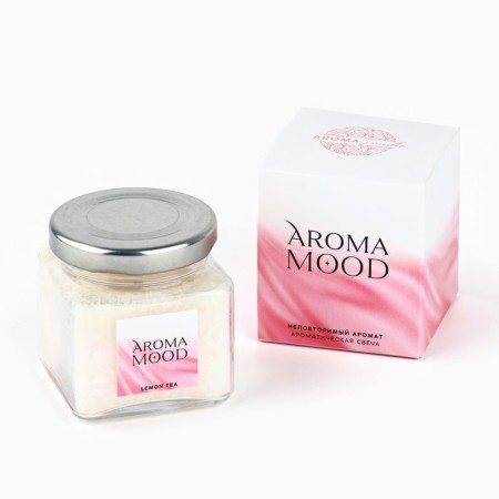 Aromatic candle "Aroma Mood", aroma tea with lemon-3