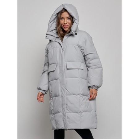 Coat insulated winter female, size 52, color gray-5