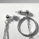 Earrings with pearls "multi -level" circle with a stick, white color in silver