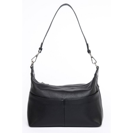 Bag Cross-Body Women's, genuine leather, Ludor black, 30x10x20 cm-1