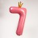 Foil ball 40 "Figure 7 with the crown", the color is pink