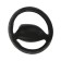 Braid on the steering wheel Nova Bright eco -leather, black, gray inserts, white line, m