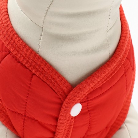 Dog jacket "Nice", size M (DS 30 cm, Osh 30 cm, OG 38 cm), red-4