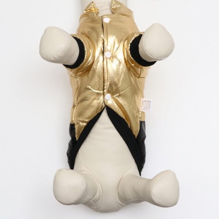 Dog jacket "Cosmonaut", size 14, black-gold (DS 38, Osh 32, OG 46 cm)-3