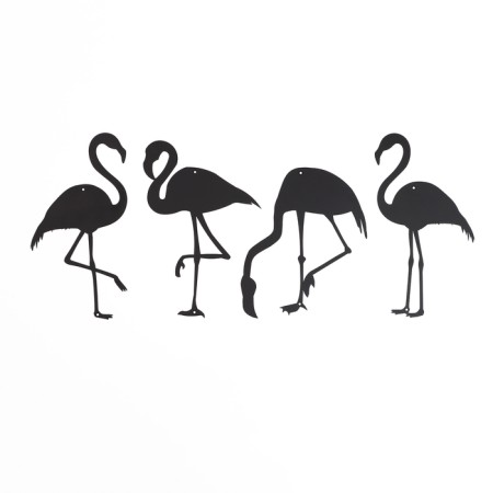 Set of panels "flamingo" 20x38.5cm, black-1