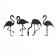 Set of panels "flamingo" 20x38.5cm, black