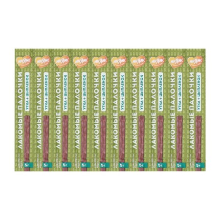 Tiddy sticks Mnyams for cats, with chicken and duck, 13.5 cm, 10 x 5 g-2
